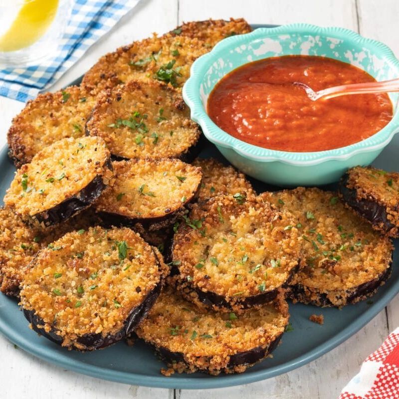 labor day appetizers fried eggplant