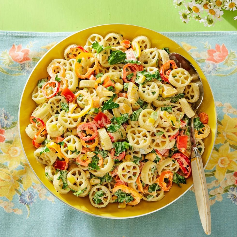 labor day recipes spicy veggie pasta salad