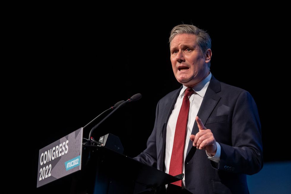 labour leader keir starmer addresses the tuc conference