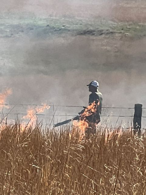 ladd drummond fighting fire on the ranch