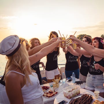 ladies celebrating bachelorette party