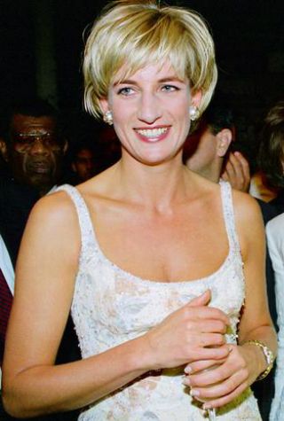 Lo stile di Lady Diana Lady Diana ad un party di Christie's, New York, 1997.
