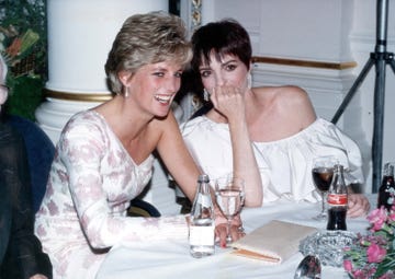 princess of wales and liza minnelli at the "stepping out" premiere after party