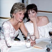 princess of wales and liza minnelli at the "stepping out" premiere after party