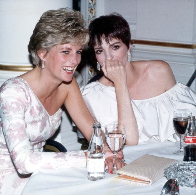 princess of wales and liza minnelli at the "stepping out" premiere after party