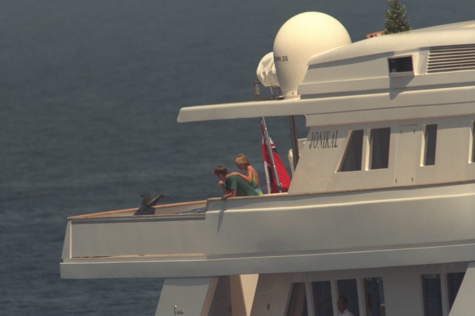 lady diana on holiday in saint tropez