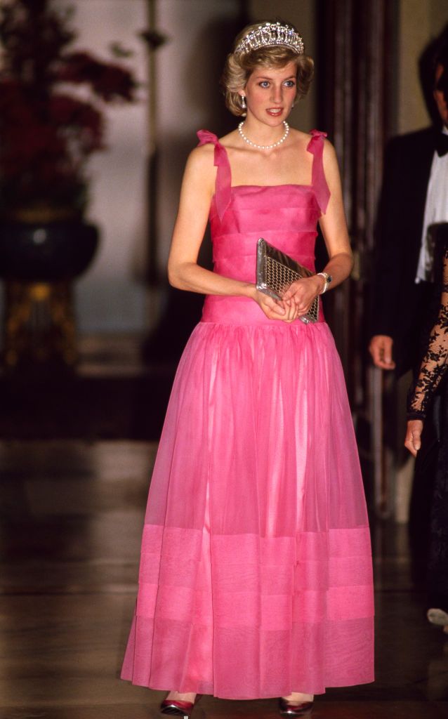 milan   april 20 diana princess of wales arrives at the la scala opera house on april 20, 1985 in milan, italy, during the royal tour of italy photo by david levensongetty images