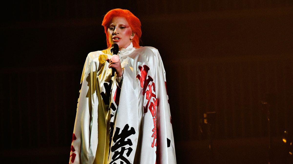 Lady Gaga's David Bowie Outfit at Grammys 2016