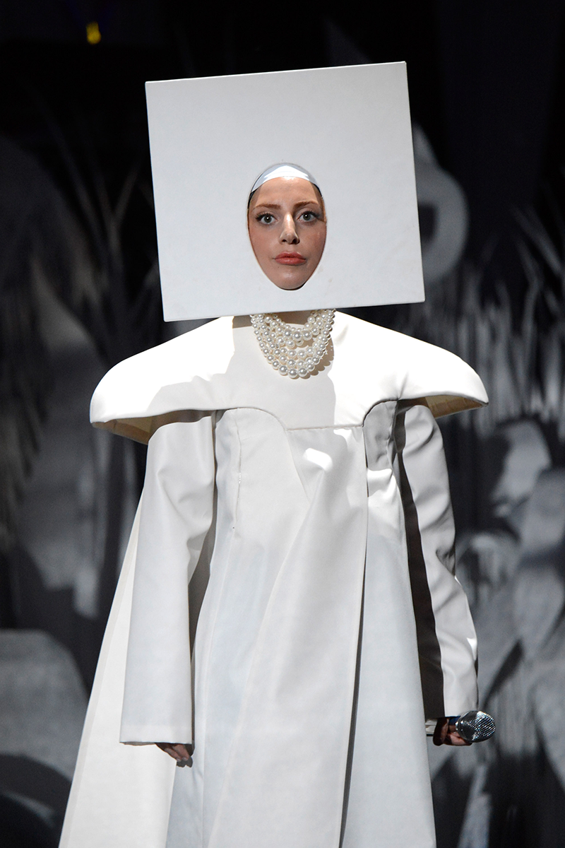 Rita Ora's white cut-out dress reminds us of Lady Gaga's nun 'fit