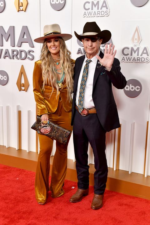 lainey wilson and brian wilson attend the 56th annual cma awards at bridgestone arena on november 09, 2022 in nashville, tennessee photo by jason daviswireimage