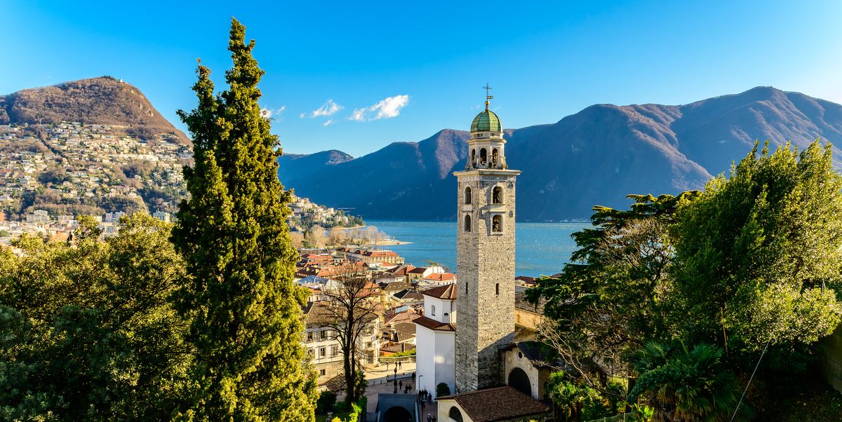 El lago de Lugano es una verdadera atracción del brillante distrito de los lagos de Italia