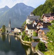 lakeside village of hallstatt in austria