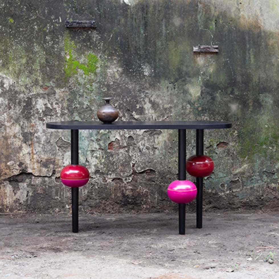 ‘lakh gola’ console table by thisandthat