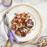 lamb chops with roasted potatoes and radishes recipe