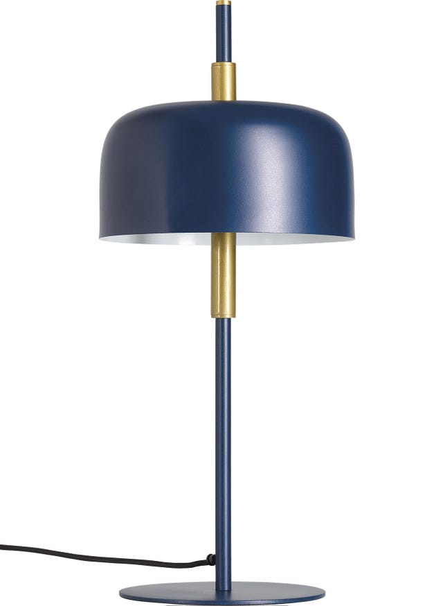 Lámpara de mesa azul