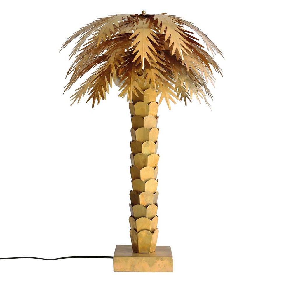 Lámpara de pie palmera de latón
