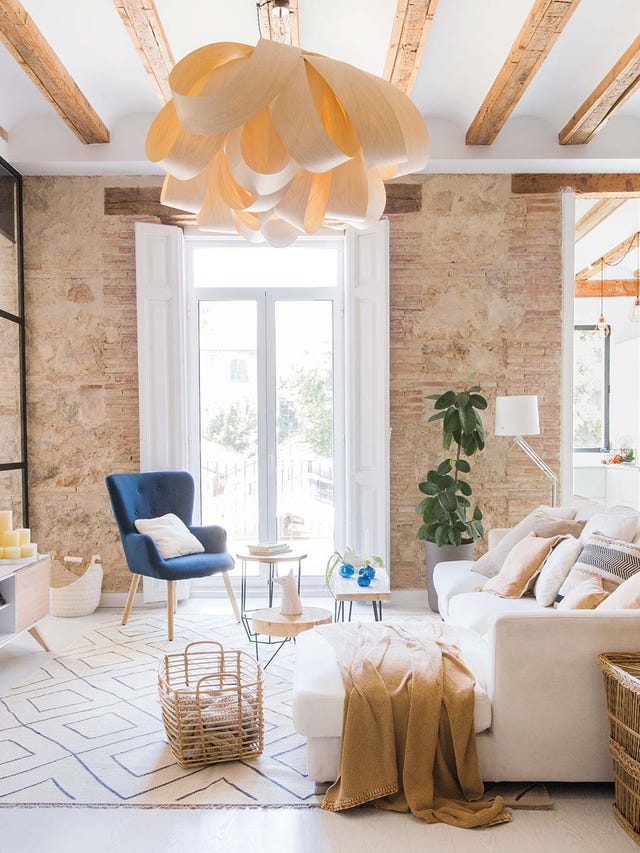 Un apartamento en valencia con paredes de ladrillo