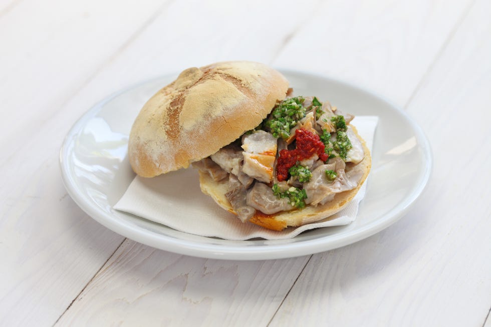 lampredotto sandwich, italian food