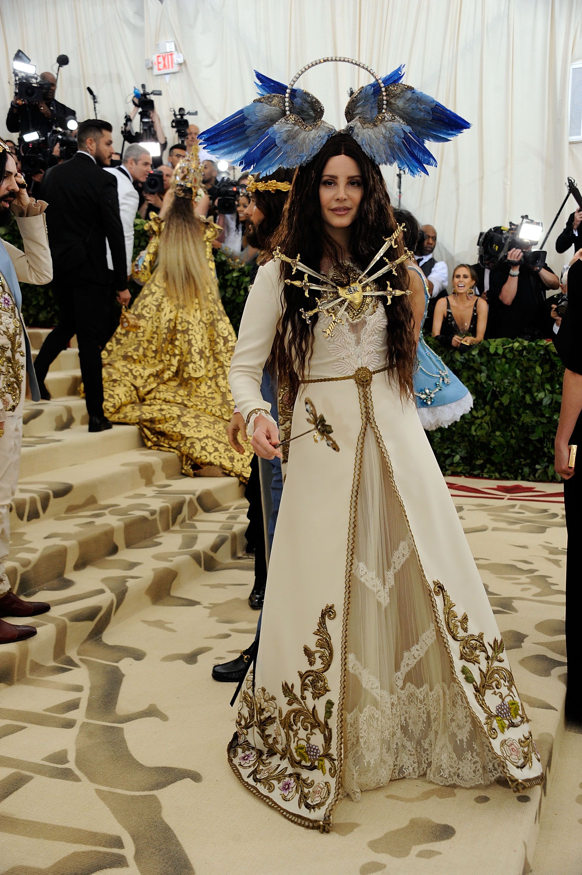 Lana Del Rey Wears Branch and Veil Dress at Met Gala 2024