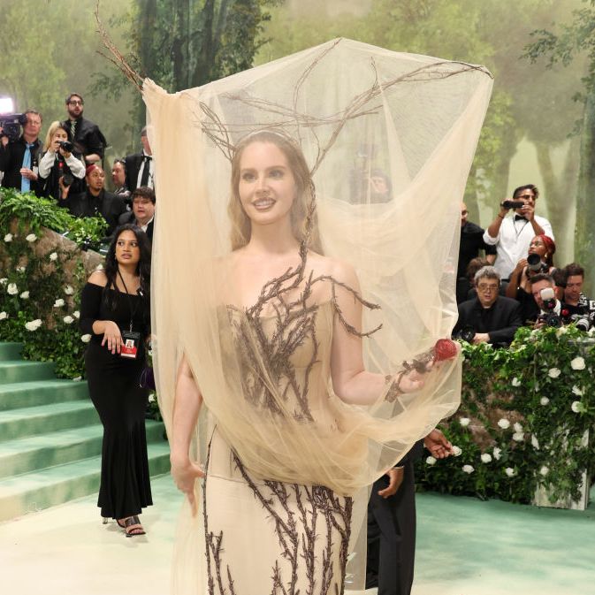Lana Del Rey Wears Branch and Veil Dress at Met Gala 2024