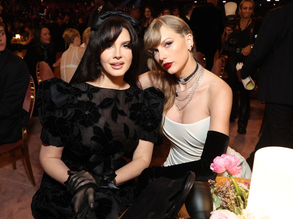 los angeles, california february 04 l r lana del ray and taylor swift attend the 66th grammy awards at cryptocom arena on february 04, 2024 in los angeles, california photo by kevin mazurgetty images for the recording academy