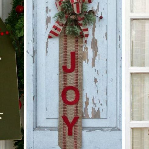 12 DIY Christmas Door Decorations - Holiday Door Decorating Ideas ...