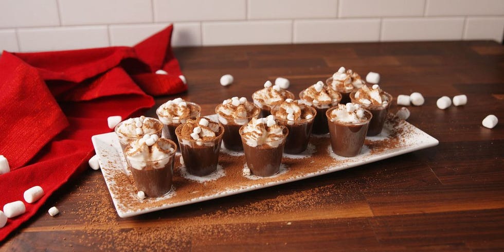 hot cocoa pudding shots