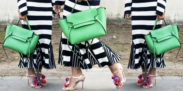 Street fashion, Green, Footwear, Fashion, Bag, Handbag, Shoe, Fashion accessory, Style, Fashion model, 