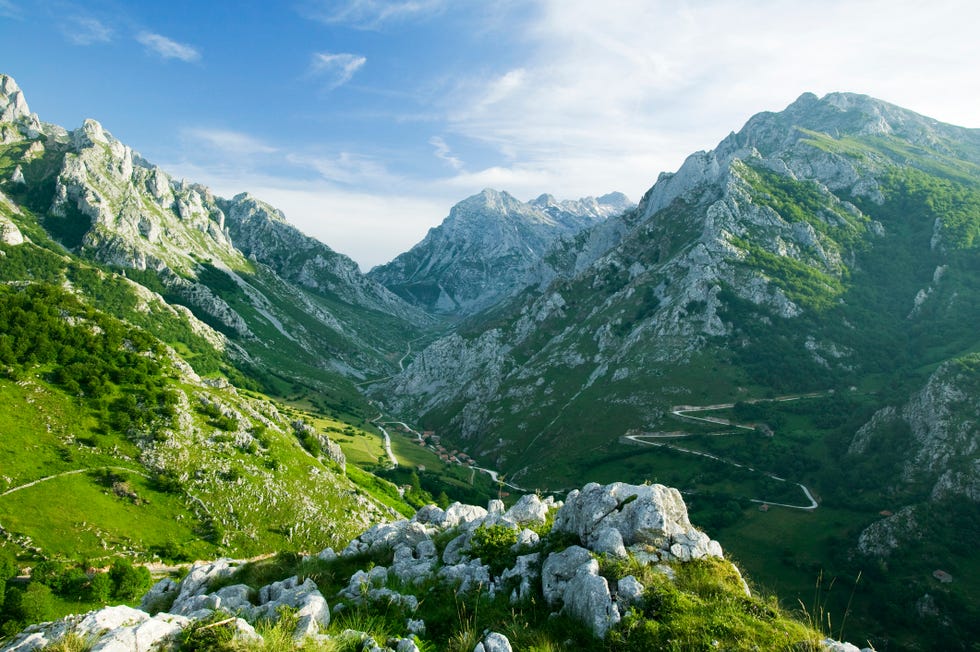 landscape near sotres in the picos de europa national park northern spain