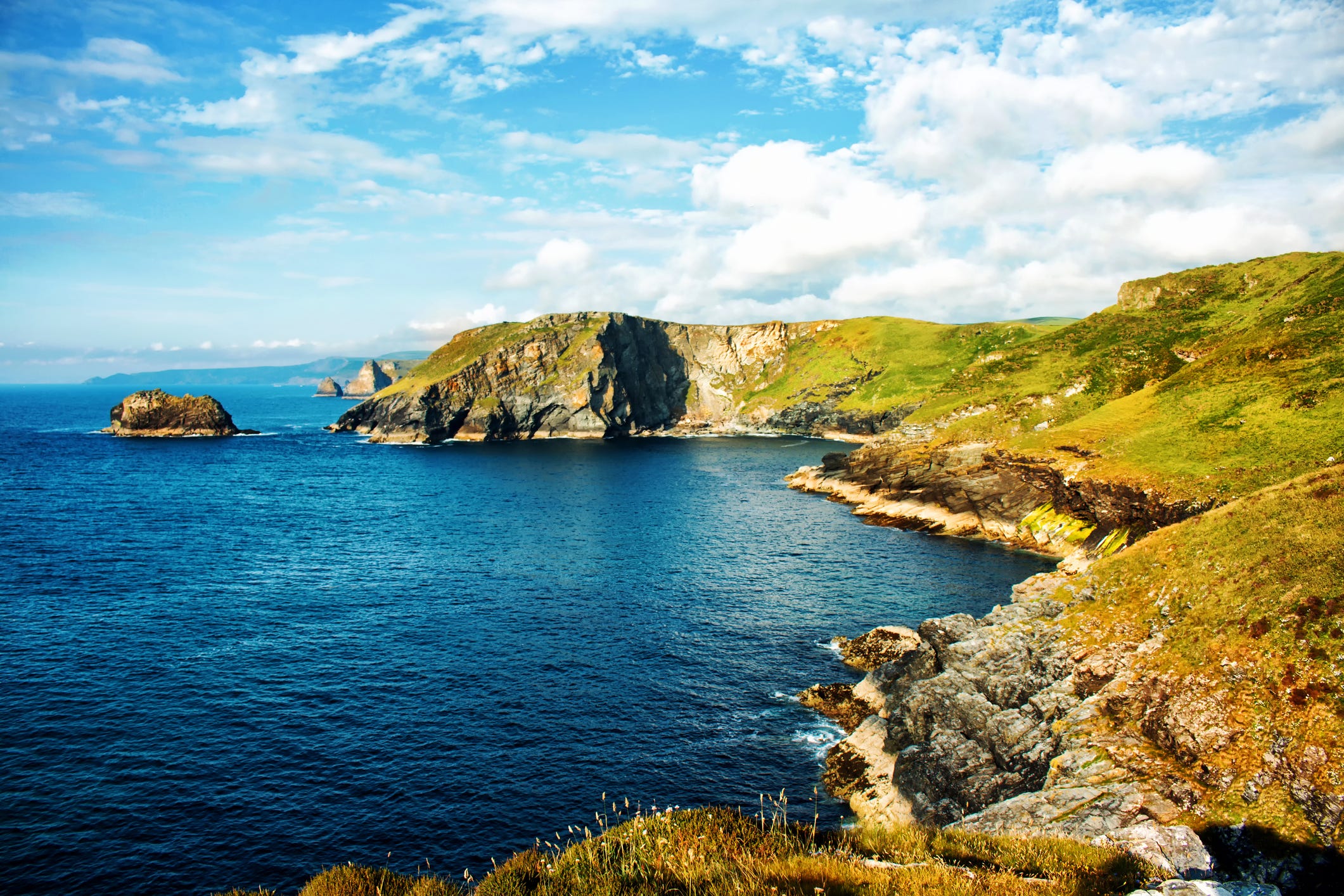 landscape the land of king arthur tintagel castle ruins