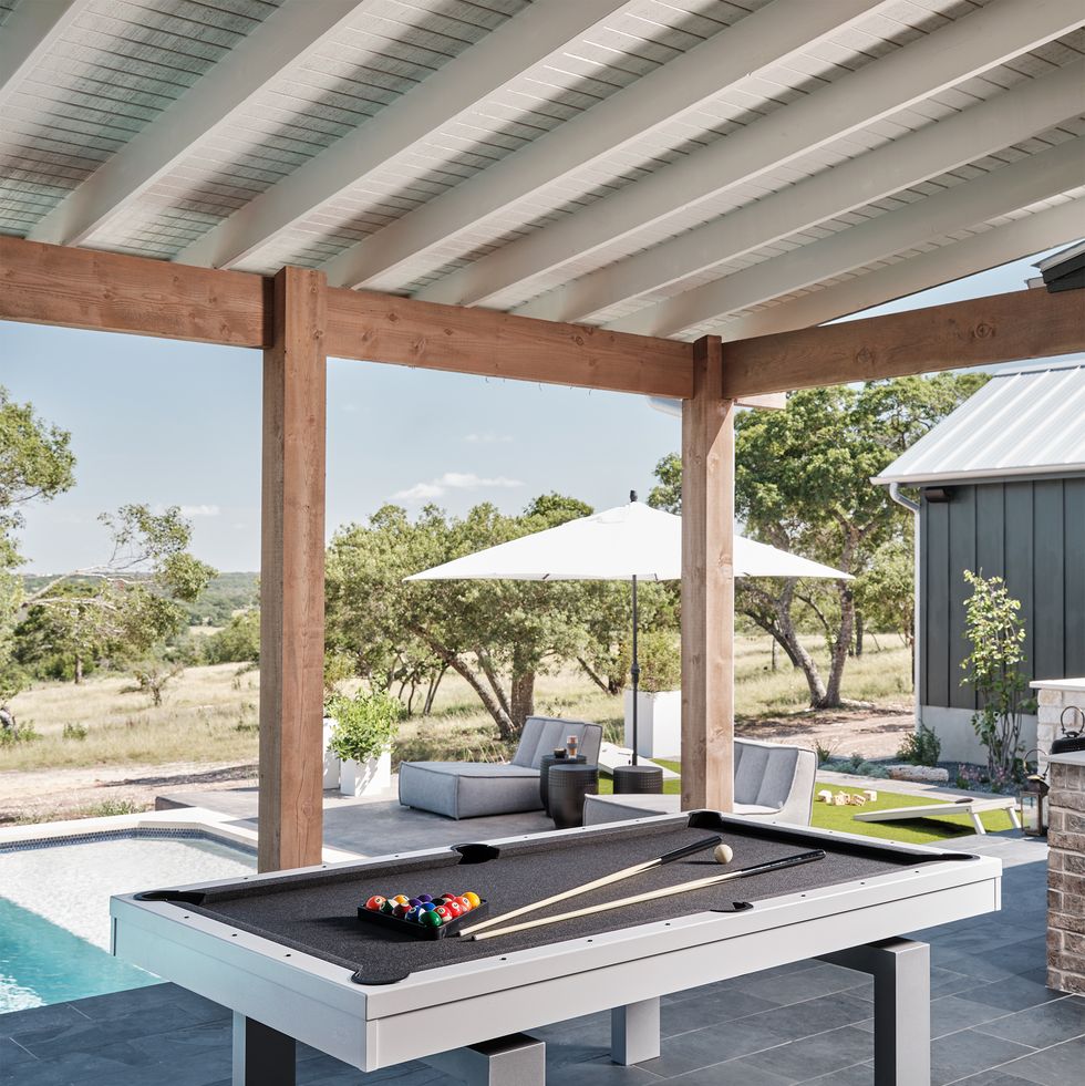 outdoor patio with games