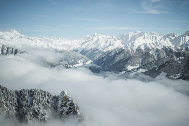 luchtfoto van het ahrntal