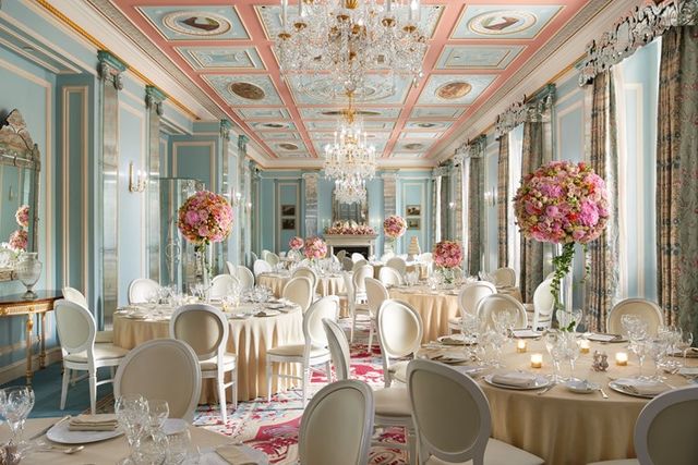 Decoration, Wedding banquet, Function hall, Restaurant, Pink, Interior design, Centrepiece, Banquet, Room, Ballroom, 