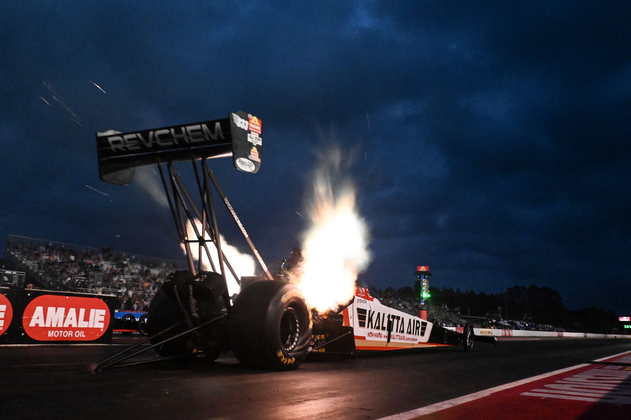 Top Fuel vs. Funny Car Final at PRO Superstar Shootout - YouTube