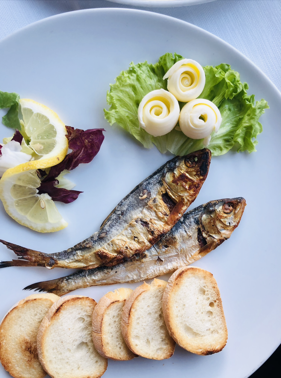seafood at la punta ristorante in bellagio on lake como, italy