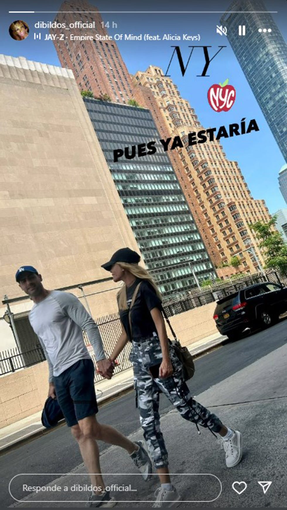 lara dibildos con carlos maturana en nueva york de la mano