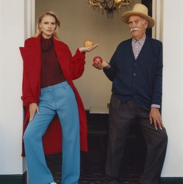a man and woman in clothing