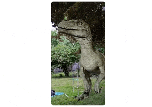 Travel back in time with AR dinosaurs in Search