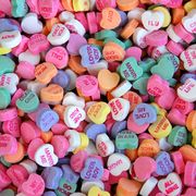 Large quantity of colorful Valentine Candy hearts
