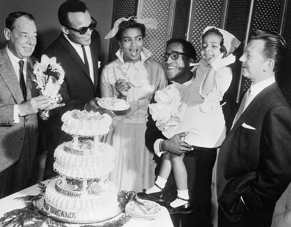 sammy davis jr posing at his wedding