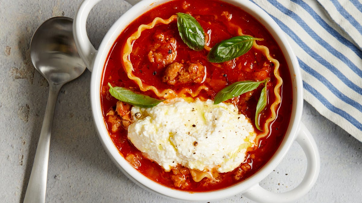 Video player poster image preview for Lasagna Soup