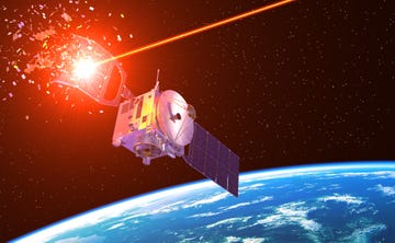 laser weapon destroys satellite in outer space