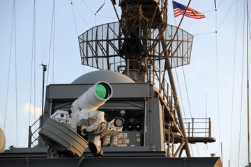 141115 n po203 057arabian gulf nov 15, 2014 the afloat forward staging base interim uss ponce asbi 15 conducts an operational demonstration of the office of naval research onr sponsored laser weapon system laws while deployed to the arabian gulf us navy photo by john f williamsreleased