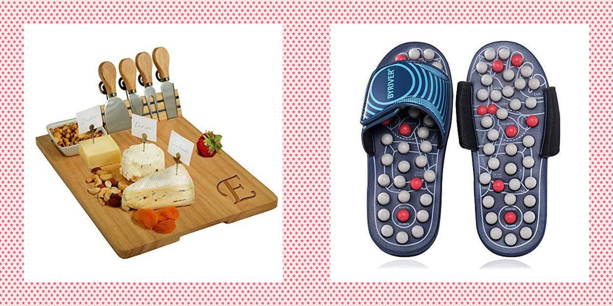 two great last minute gifts, a cheeseboard and sandals