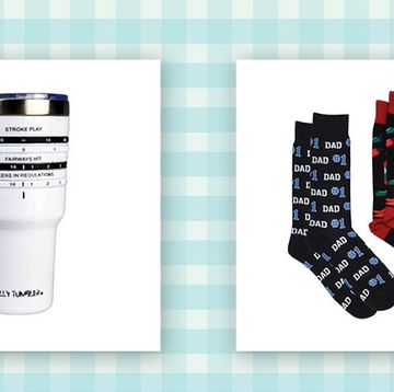 white tumbler and socks that say 1 dad and have chili peppers on them