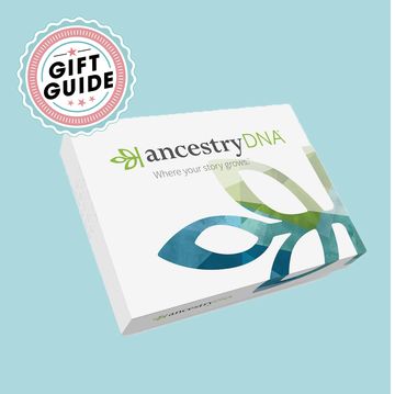 ancestry dna and a green water bottle bag