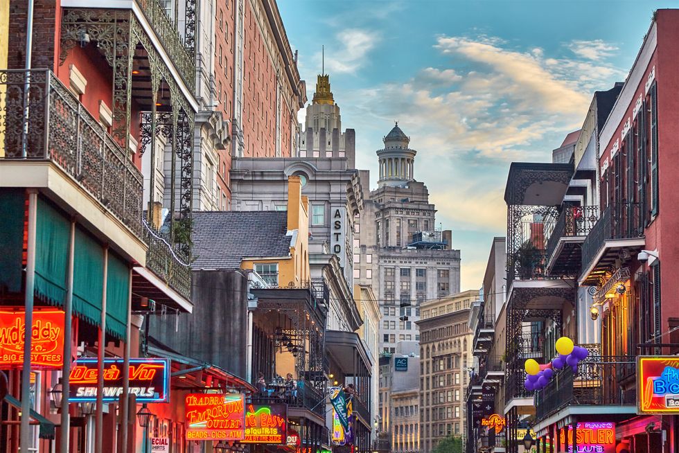 late afternoon on bourbon street,french quarter
