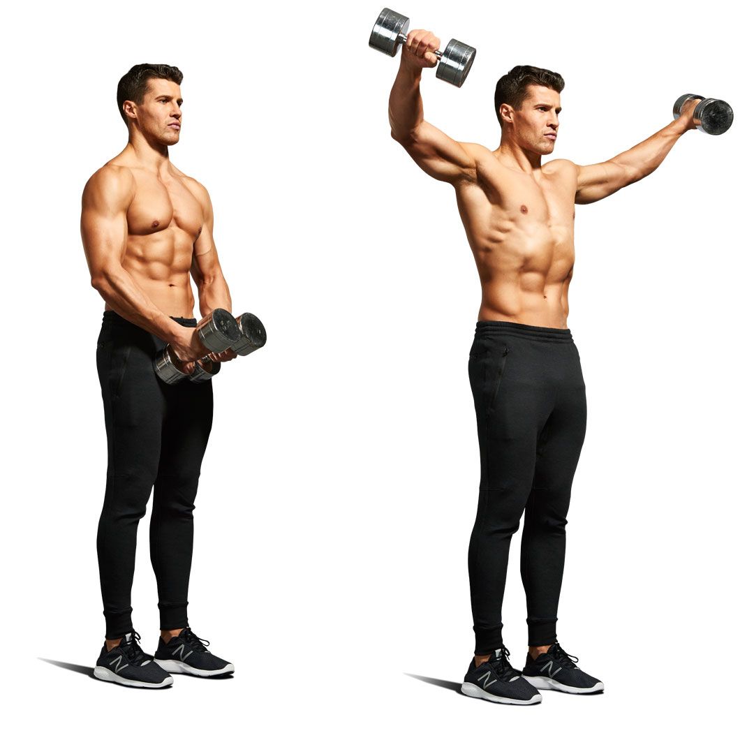 Dumbbell workouts for shoulders best sale and back