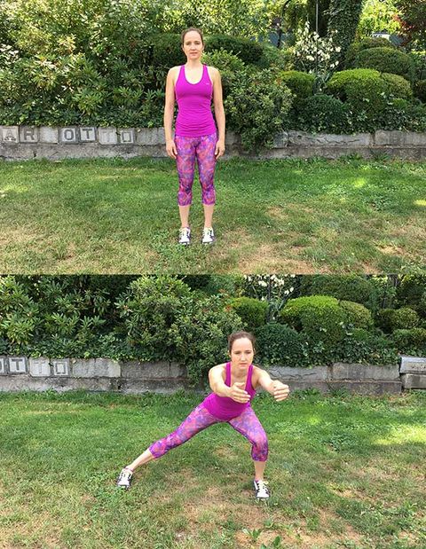 Lateral lunges