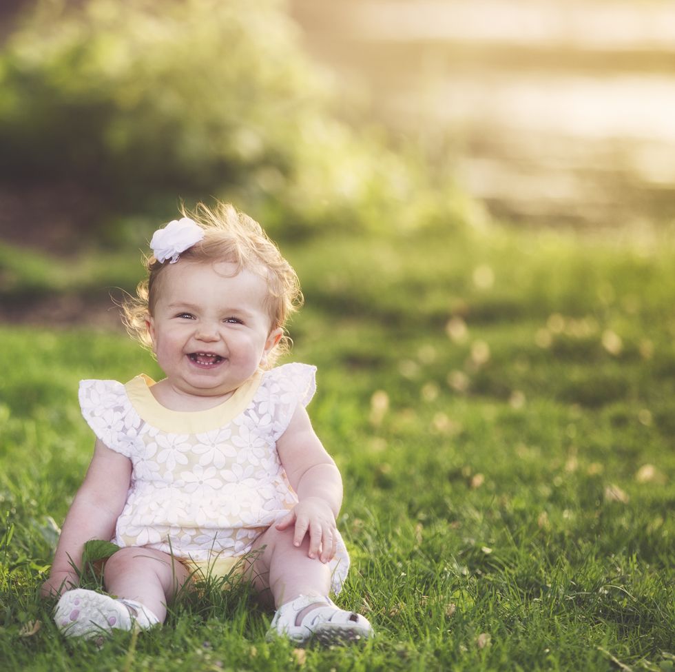 laughing baby girl